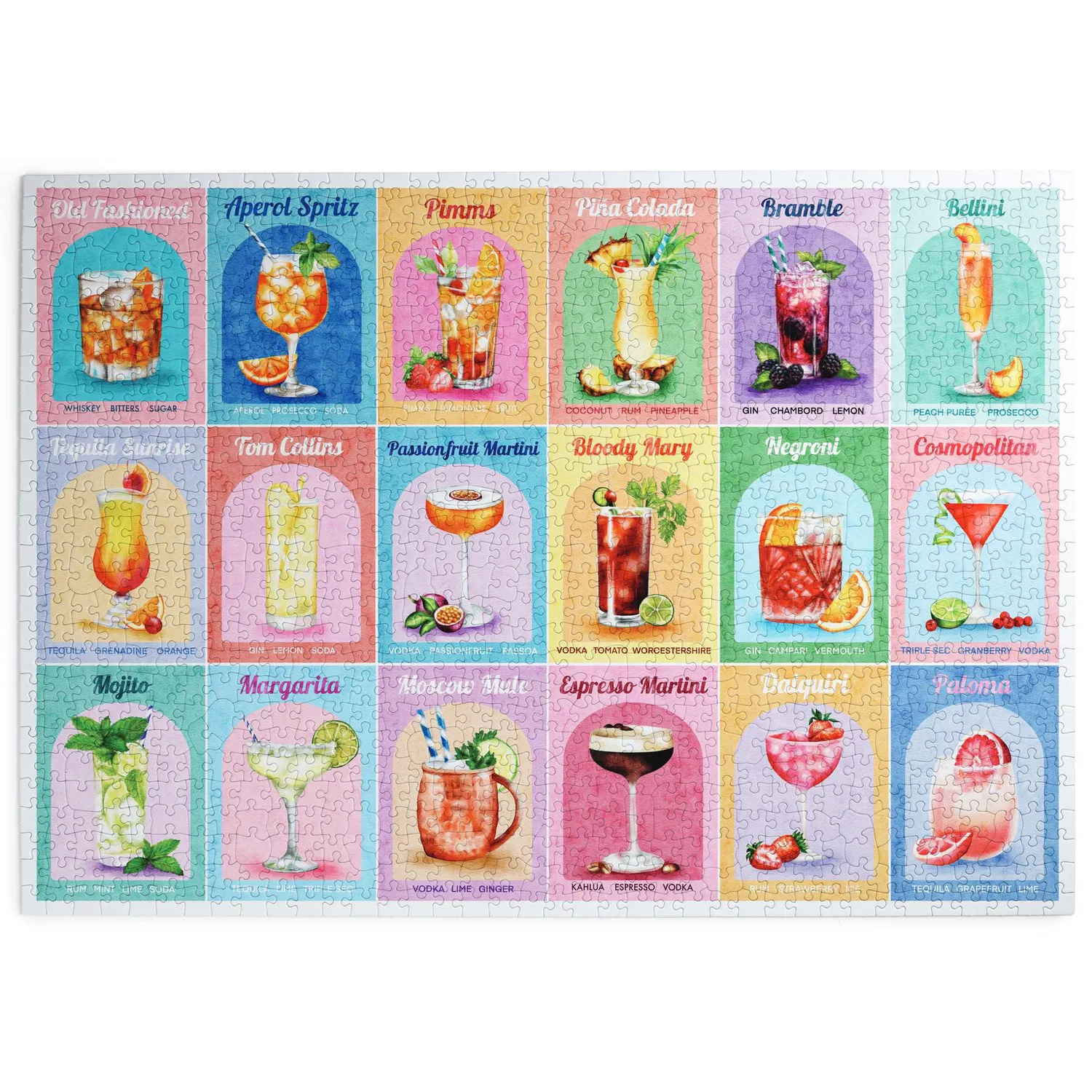 House of Puzzles Colourful Cocktails 1000 puslespil drinks