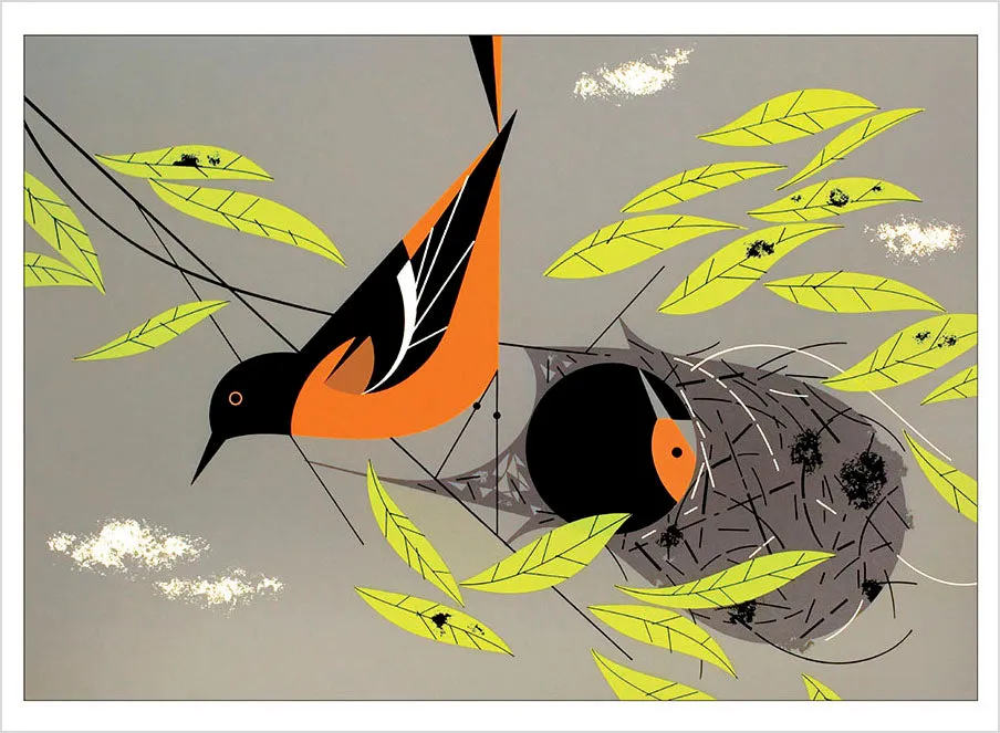Pomegranate Birds by Charley Harper postkortbog 30 stk fugle