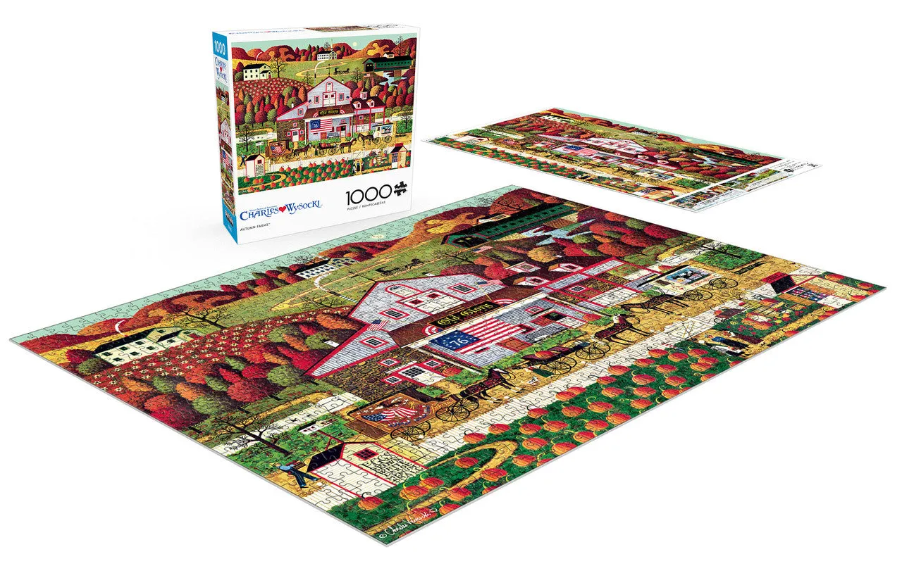 Buffalo Games Charles Wysocki Autumn Farms puslespil 1000 brikker høst