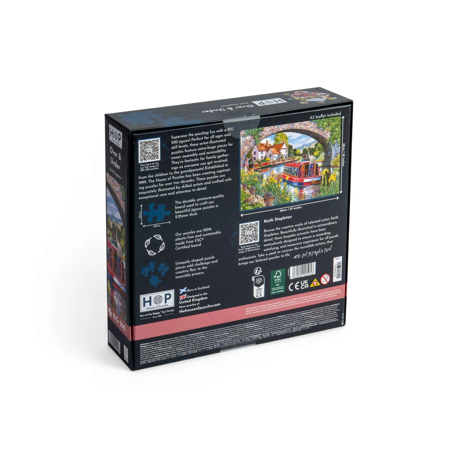 House of Puzzles BIG Over & Under 500 brikker puslespil både