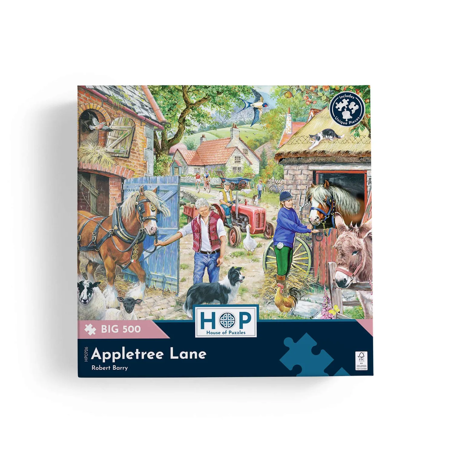 House of Puzzle BIG Appletree Lane puslespil 500 brikker gård