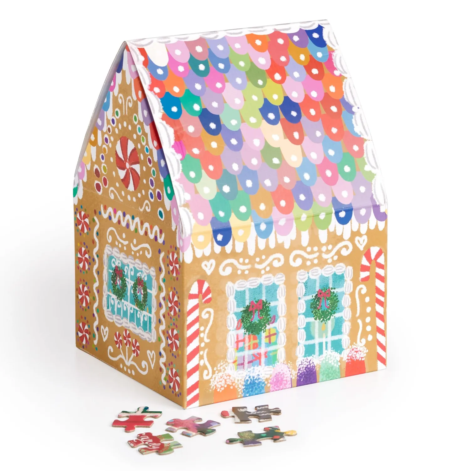 Galison Gingerbread Cottage puslespil 500 brikker husæske