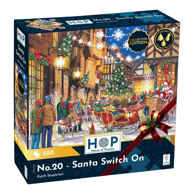 House of Puzzles No.20 Santa Switch On 500 puslespil – jul