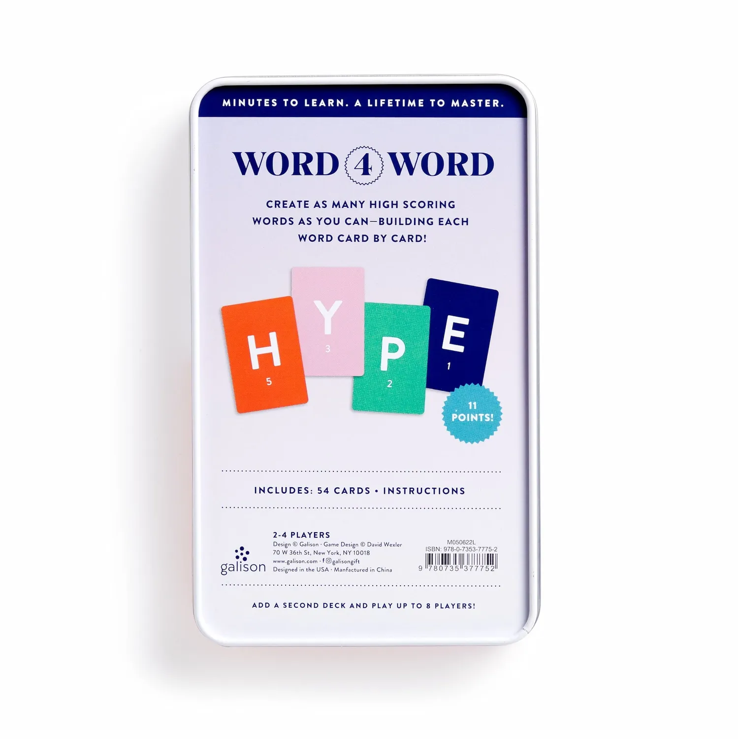 Galison Wexler Studios Word 4 Word kortspil 54 kort