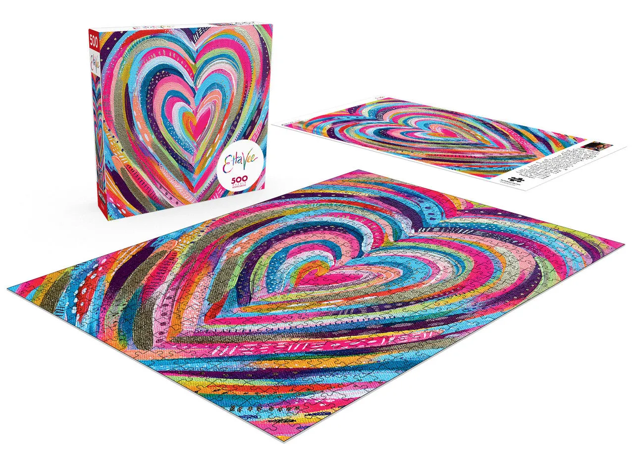 Buffalo Games Ettavee Bright Heart 500 puslespil hjerte