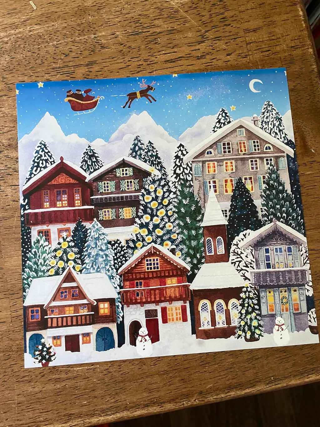 Galison Yuletide Village puslespil 500 brikker jul kvadratisk