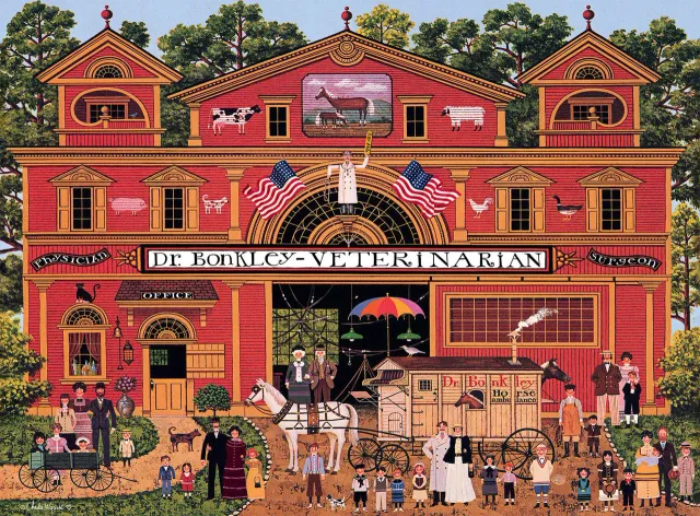 Buffalo Games Charles Wysocki Dr. Bonkley puslespil 1000 brikker gård
