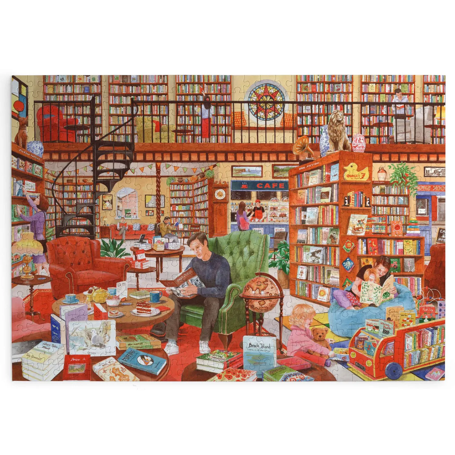 House of Puzzles Tea and Tales 500 puslespil bibliotek