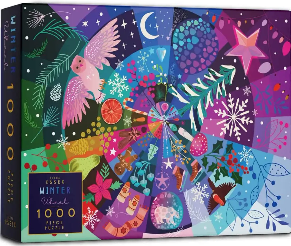 Elena Essex Winter Wheel puslespil 1000 brikker vintermotiv