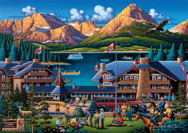 Buffalo Eric Dowdle Waterton Lakes puslespil 300 store