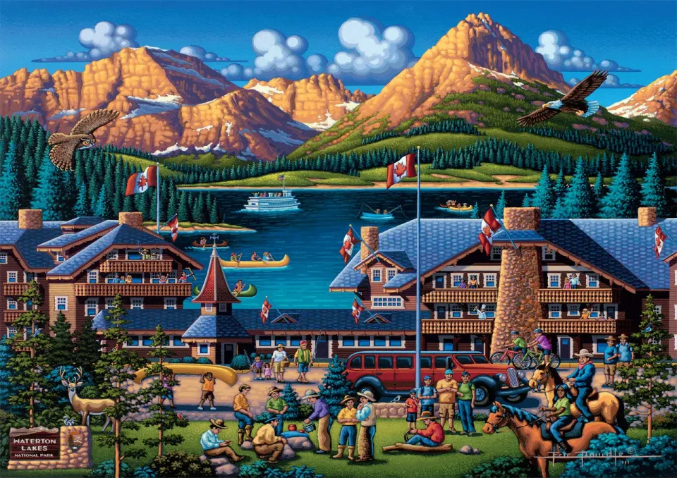 Buffalo Eric Dowdle Waterton Lakes puslespil 300 store