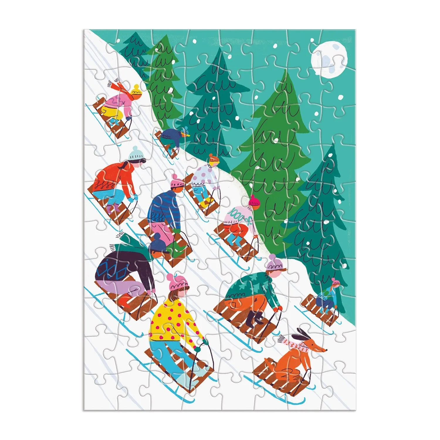 Galison Louise Cunningham Merry Bright julekalender 12x80 brikker
