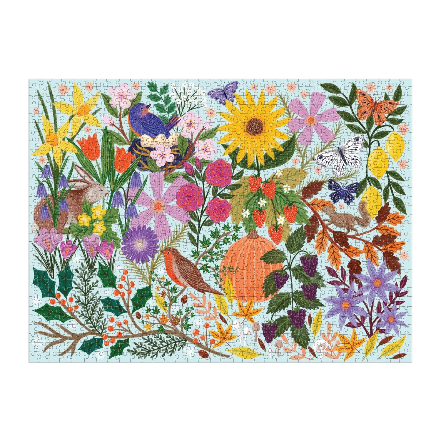 Good Puzzle Co. Seasons in Bloom puslespil 1000 brikker blomster
