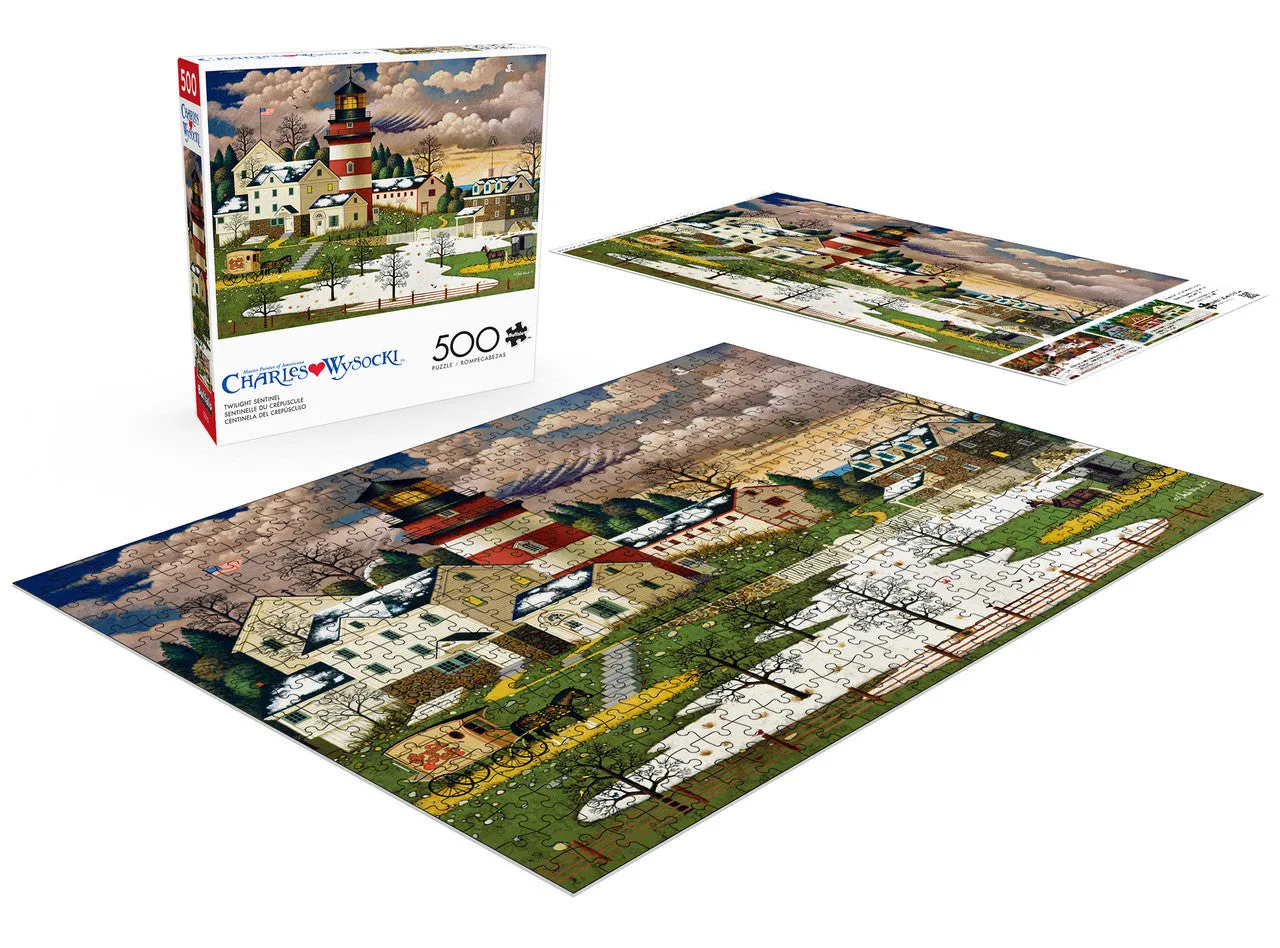 Buffalo Games Americana Twilight Sentinel puslespil 500 brikker vinter