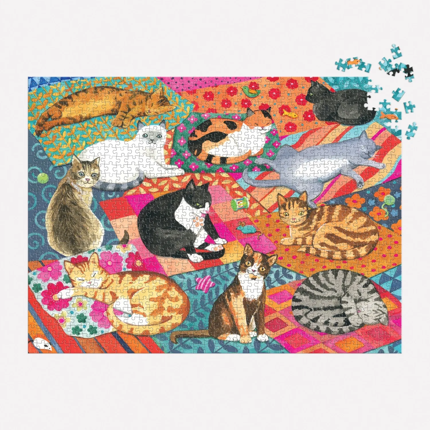 Good Puzzle Co. Lounging Cats puslespil 1000 brikker
