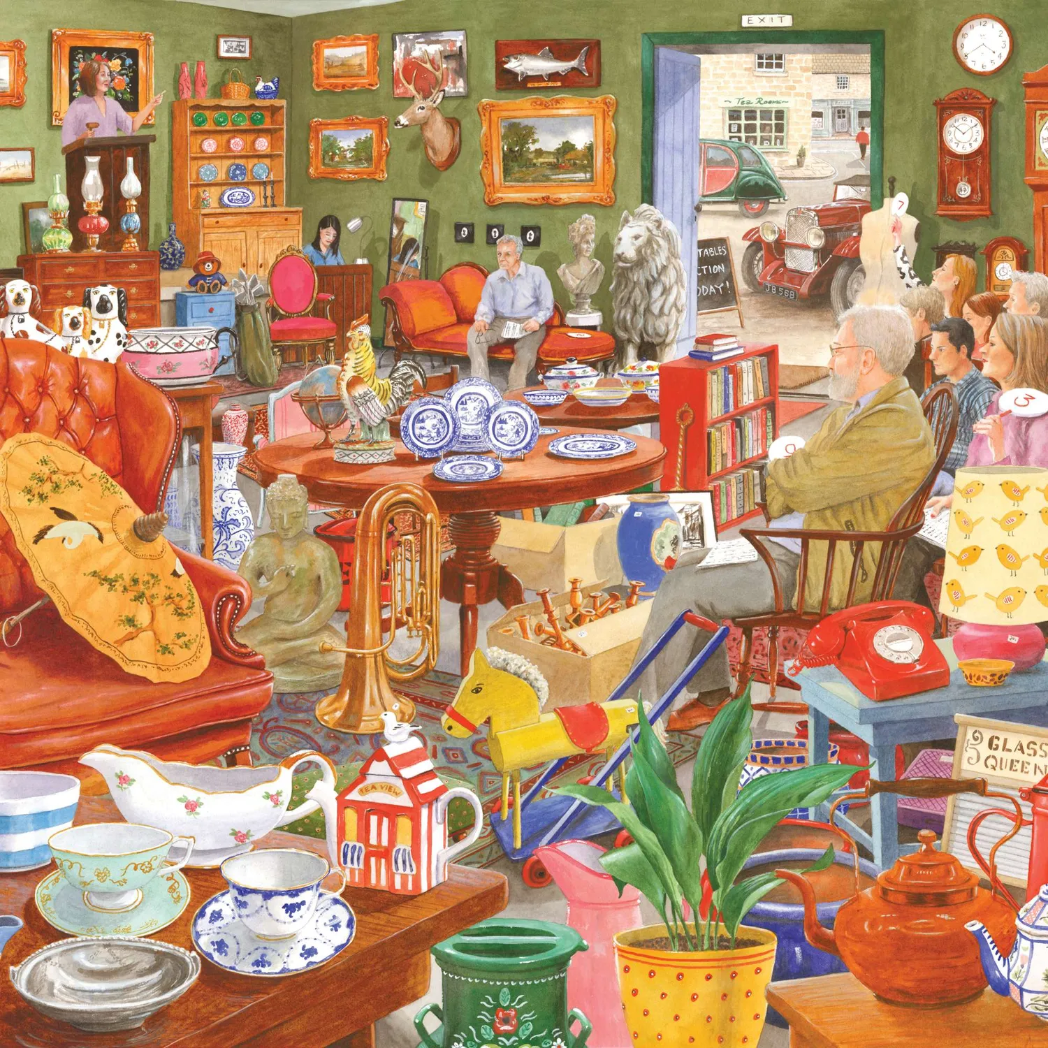 House of Puzzles Going Going Gone puslespil 1000 brikker auktion