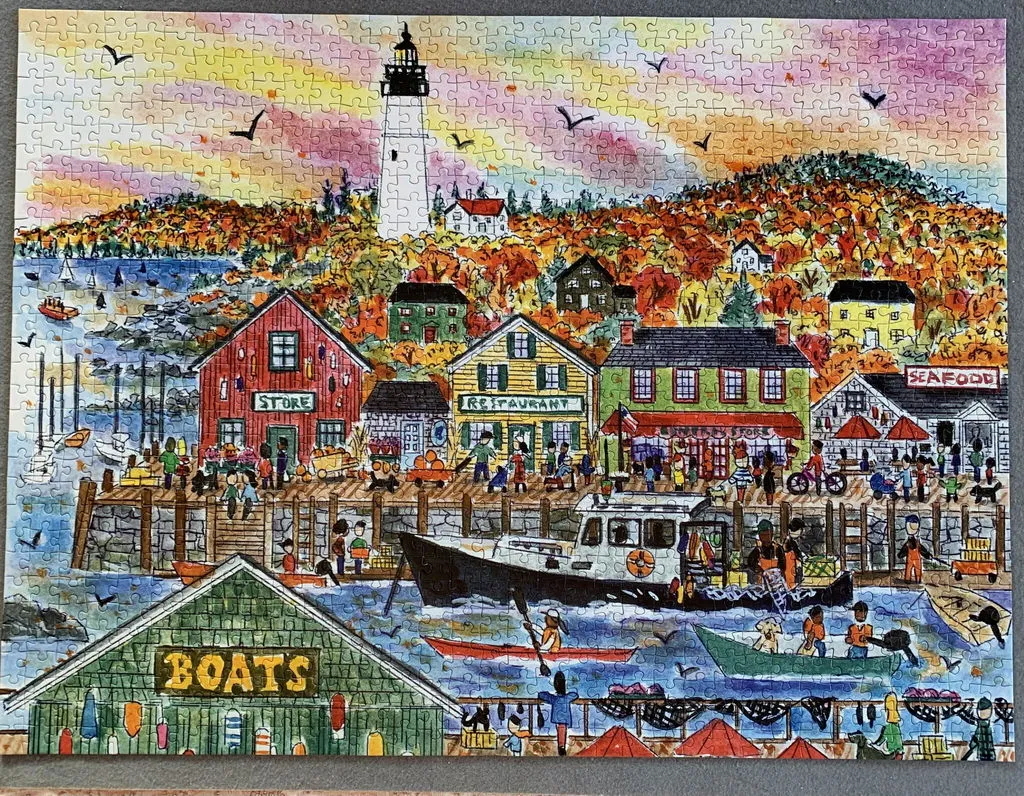 Good Puzzle Co. Autumn by the Sea puslespil 1000 efterår