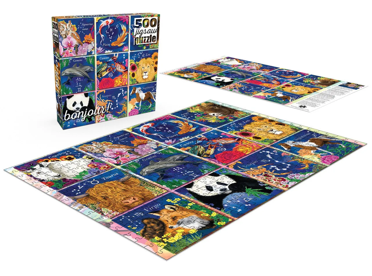 Buffalo Bonjour Botanical Zodiac puslespil 500 brikker blomst