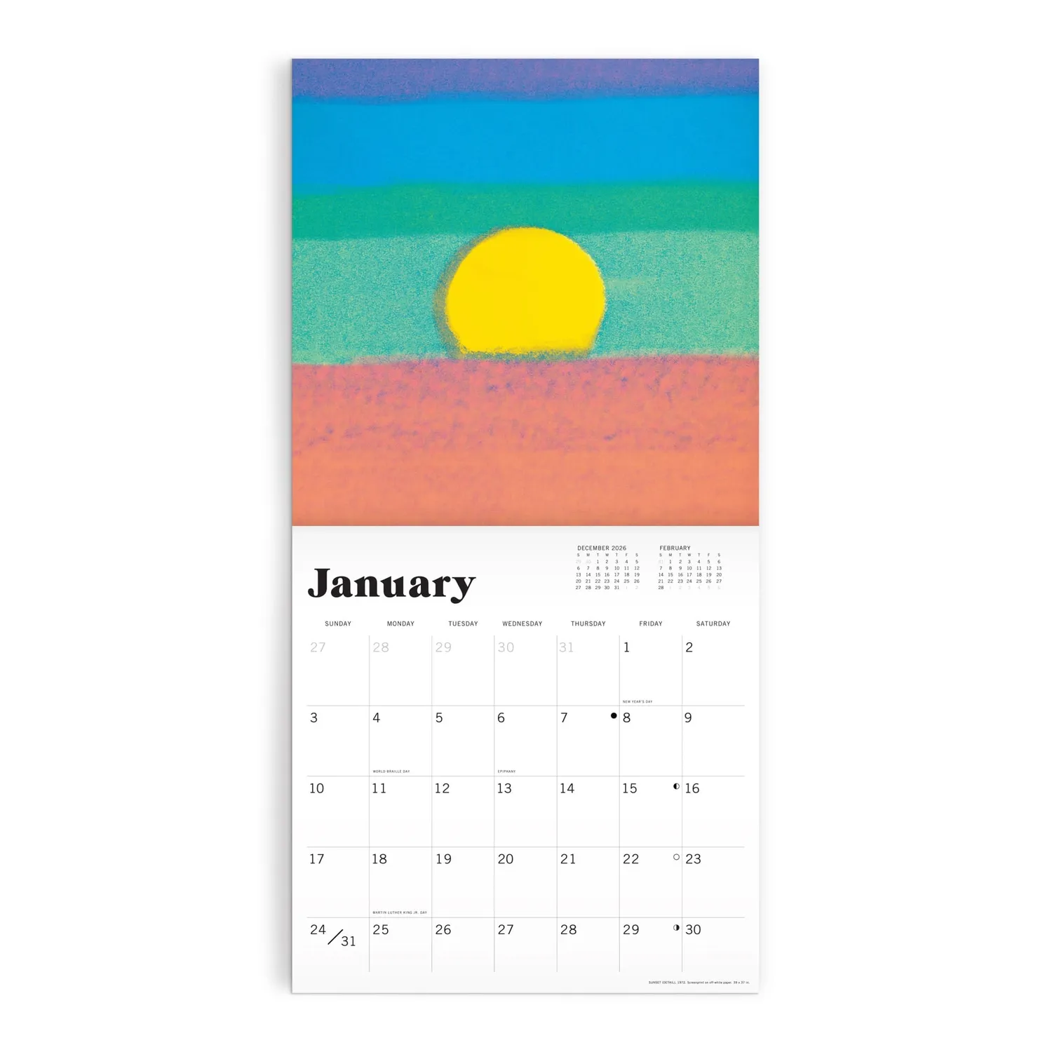 Good Puzzle Co. Andy Warhol 12 x 12 Wall Calendar 2027 vægkalender pop art