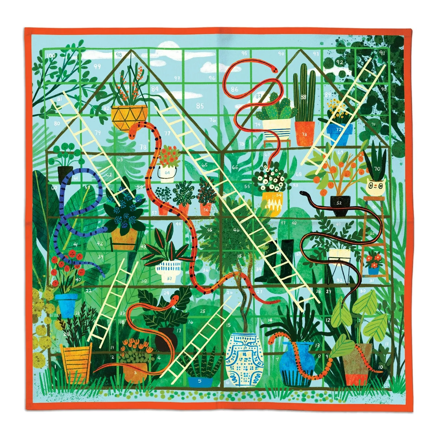 Good Puzzle Co. Snakes Ladders bandana spil stigesPil stof