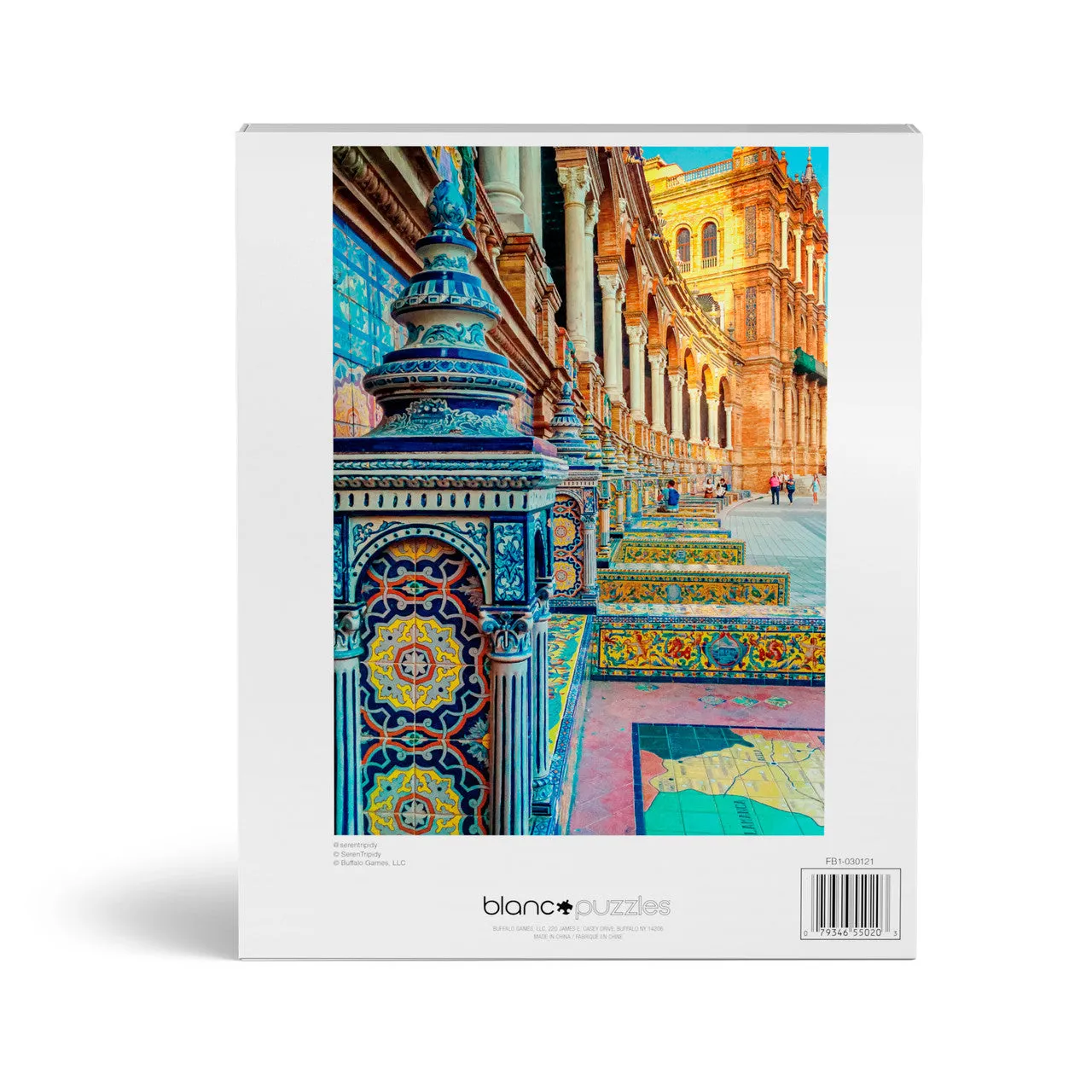 Buffalo Games Blanc Spanish Tiles puslespil 500 brikker fliser