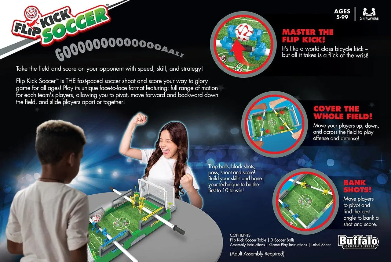 Buffalo Games Flip Kick Soccer bordfodboldspil 2-4 spillere