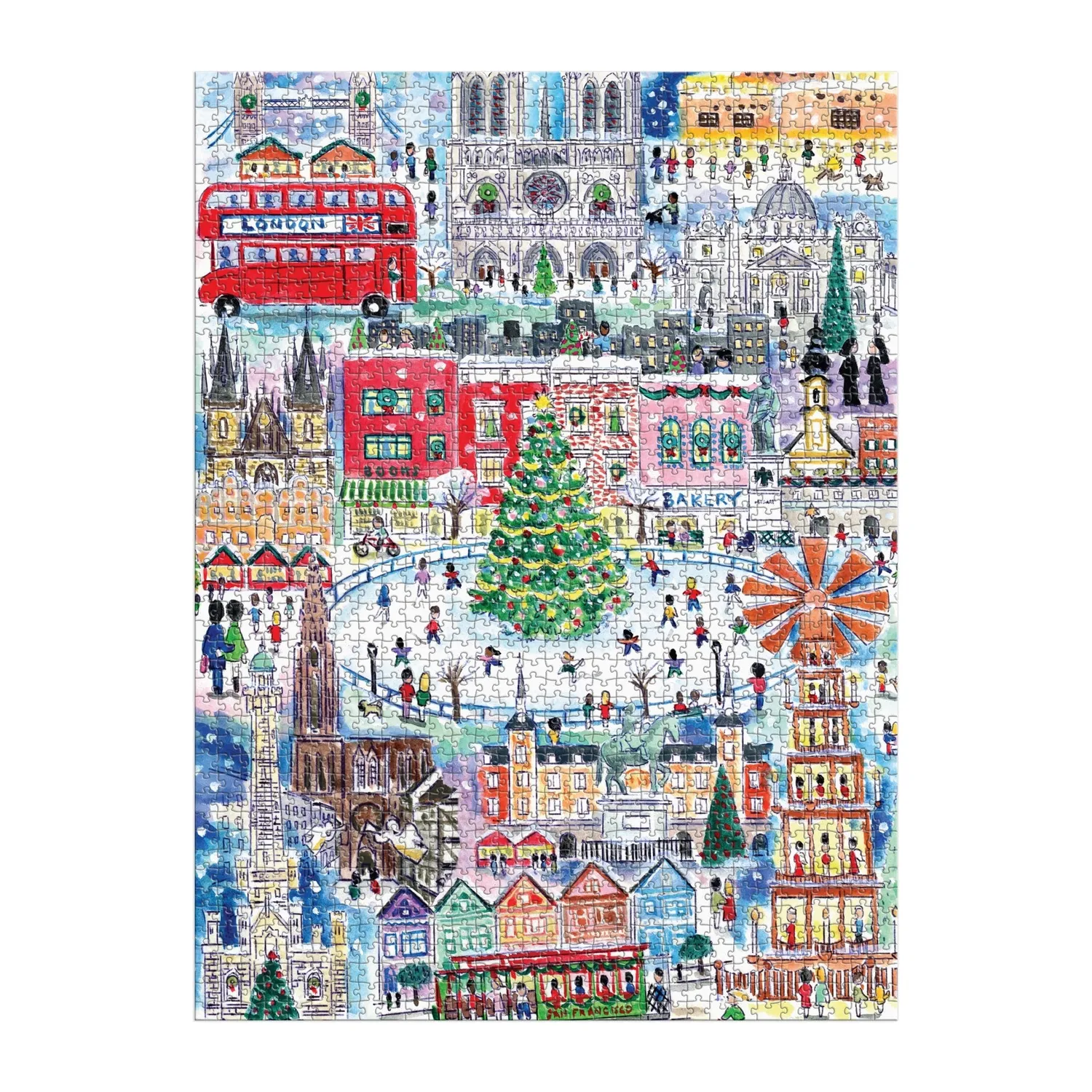 Good Puzzle Co. Storrings Christmas Around World puslespil 1500 brikker