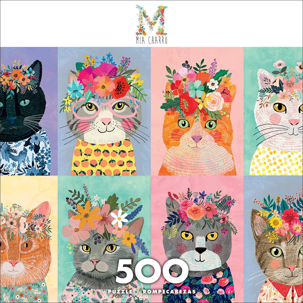 Buffalo Games Mia Charro Cat Crowns puslespil 500 brikker