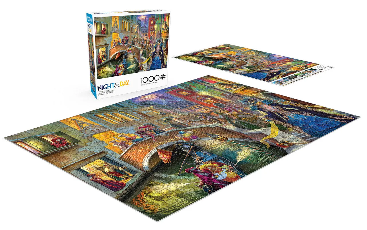 Buffalo Games Night & Day Venice Carnival puslespil 1000 brikker