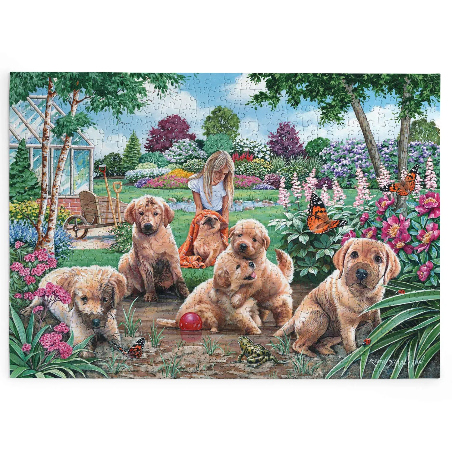 House of Puzzle BIG 500 Mucky Pups puslespil hunde