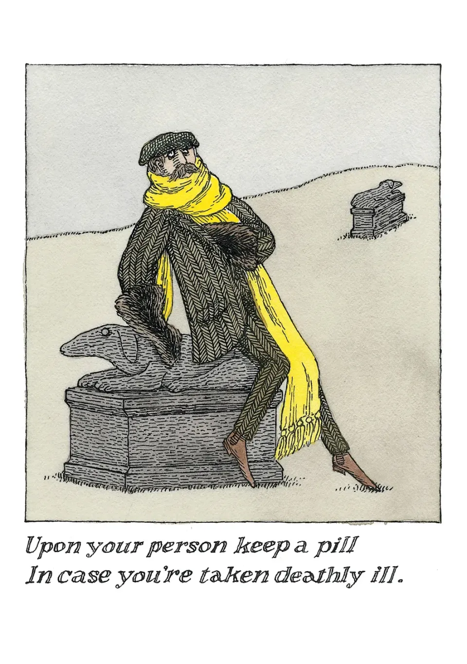 Pomegranate Edward Gorey Upon Your Person kort humor