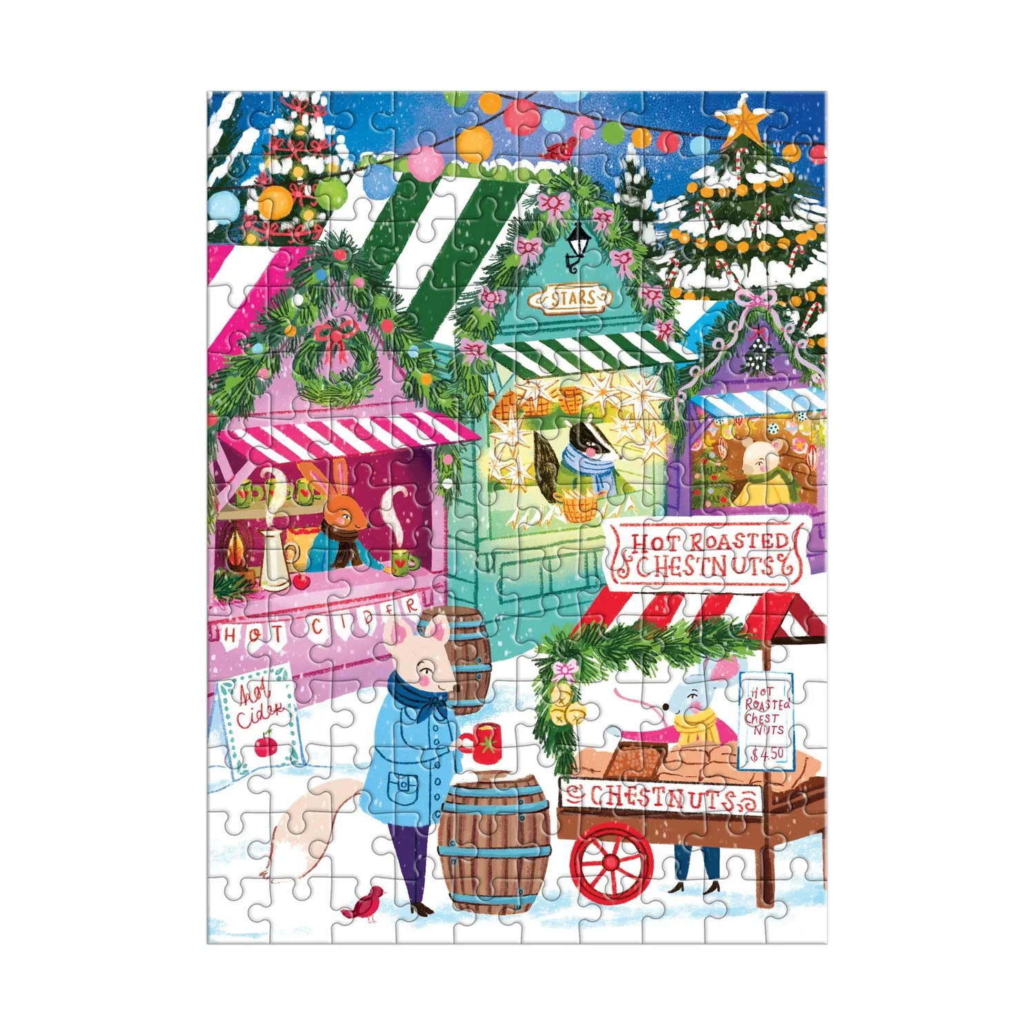 Galison Joanna Clay Holiday Market puslespil ornament 130 brikker