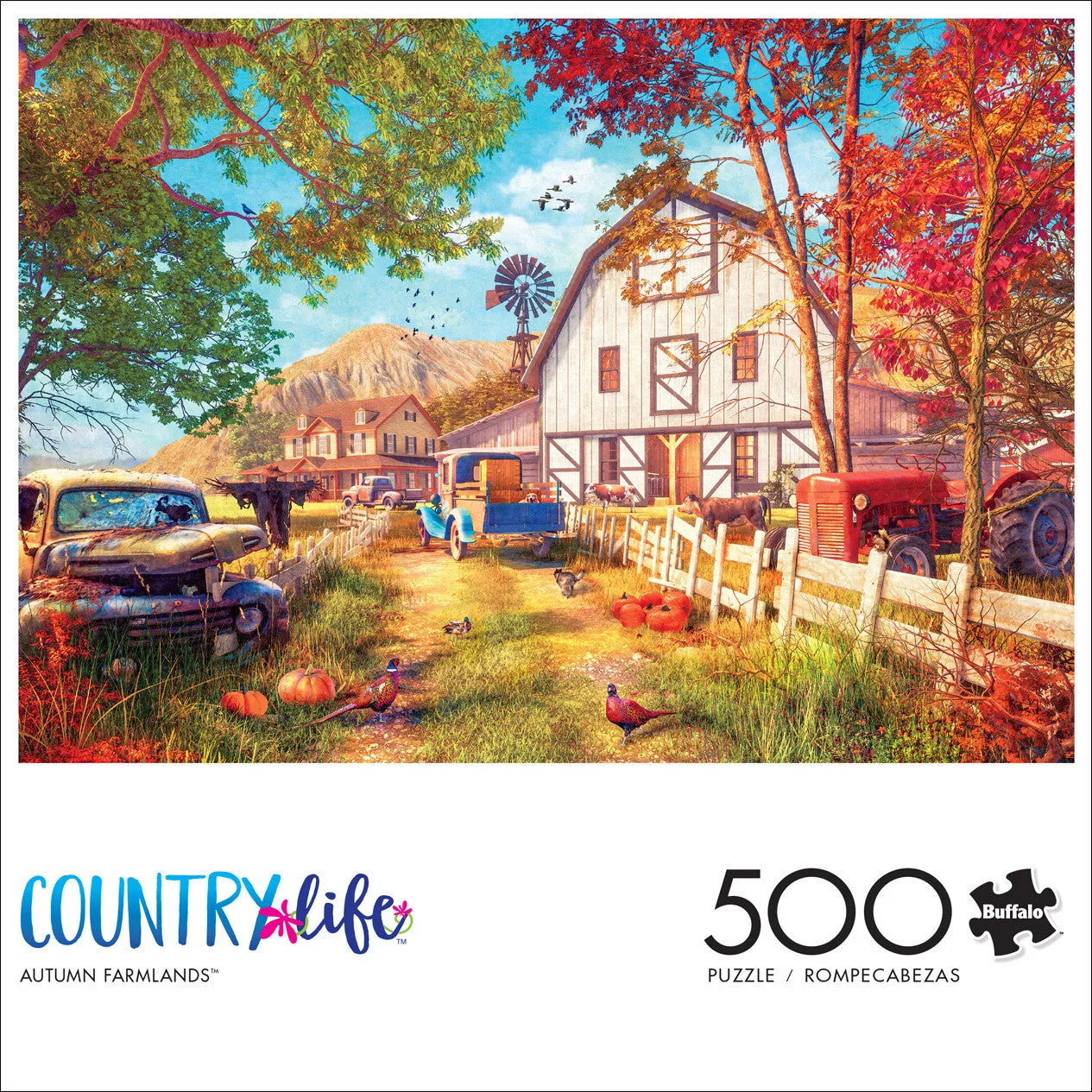 Buffalo Games Country Life Autumn Farmlands puslespil 500 brikker efterår
