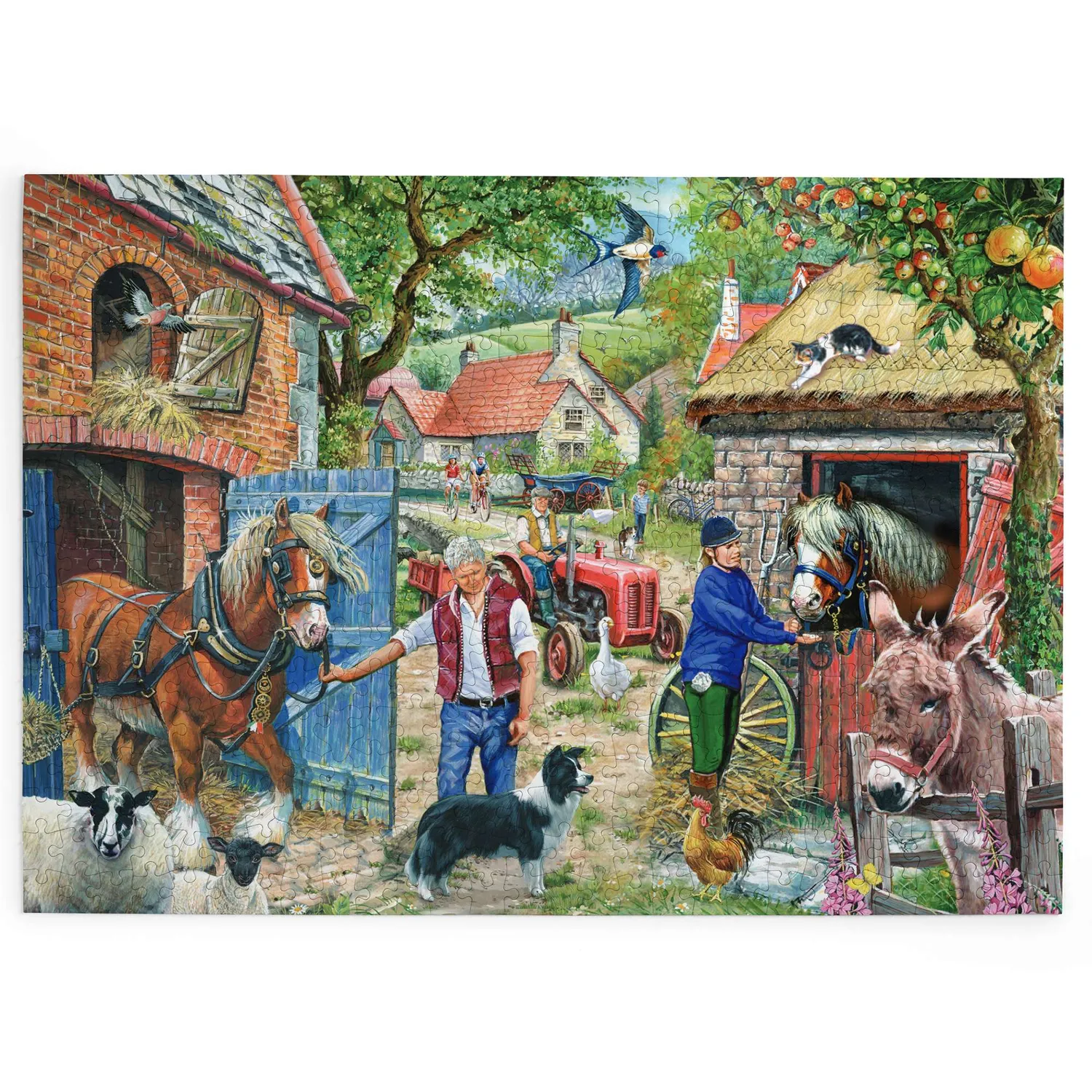 House of Puzzle BIG Appletree Lane puslespil 500 brikker gård