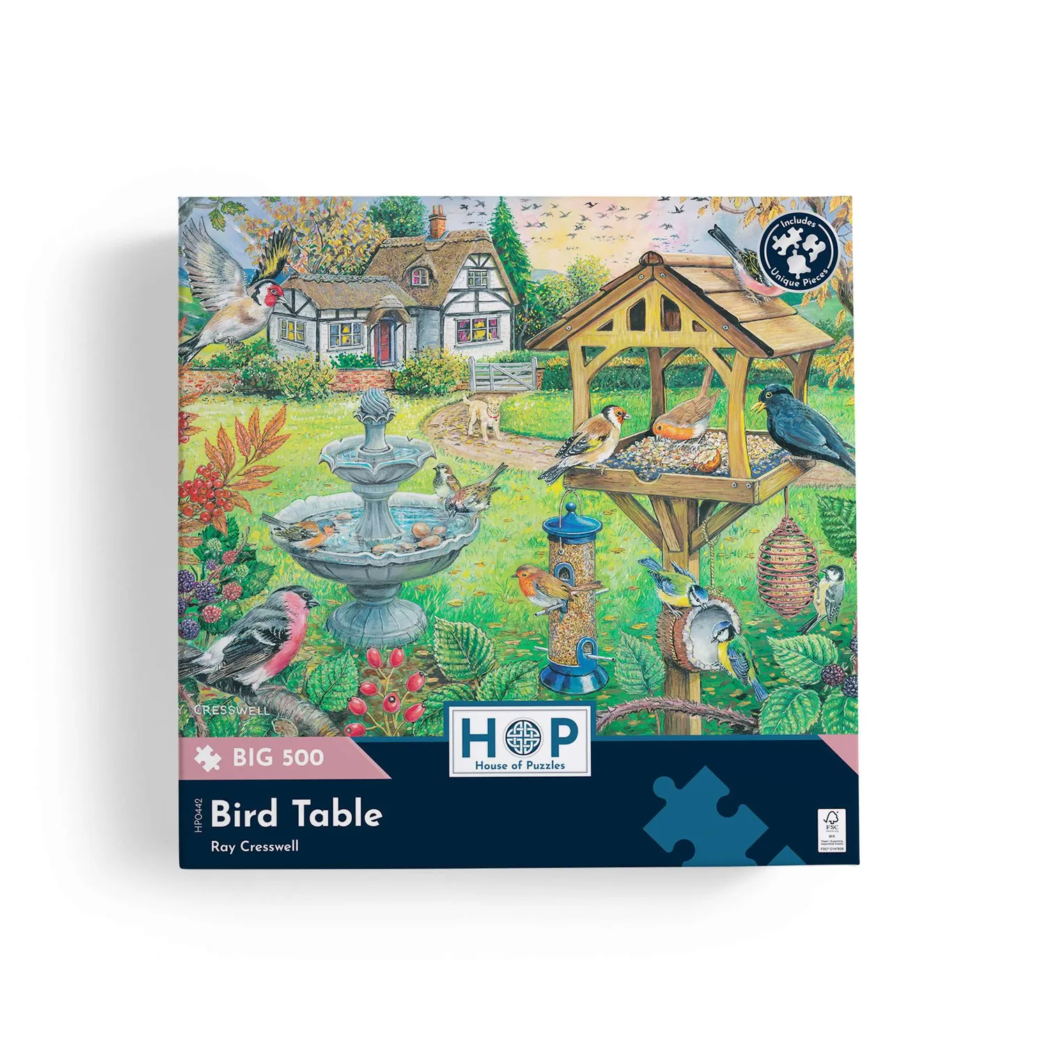 House of Puzzles Bird Table puslespil BIG 500 store brikker