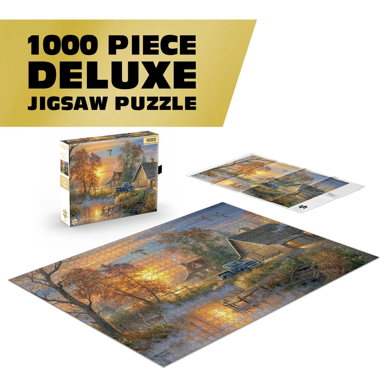 Buffalo Games Buffalo Gold Autumn Mist puslespil 1000 brikker efterår