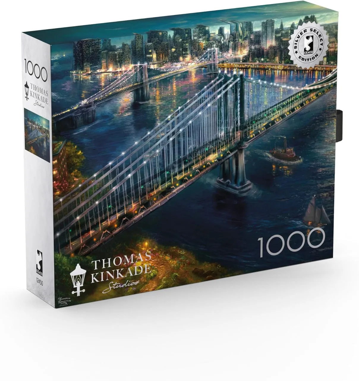 Buffalo Games Silver Select Moonlight Over Manhattan puslespil 1000 brikker natmotiv