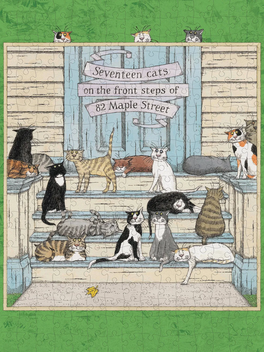Pomegranate Edward Gorey Seventeen Cats puslespil 300 katte