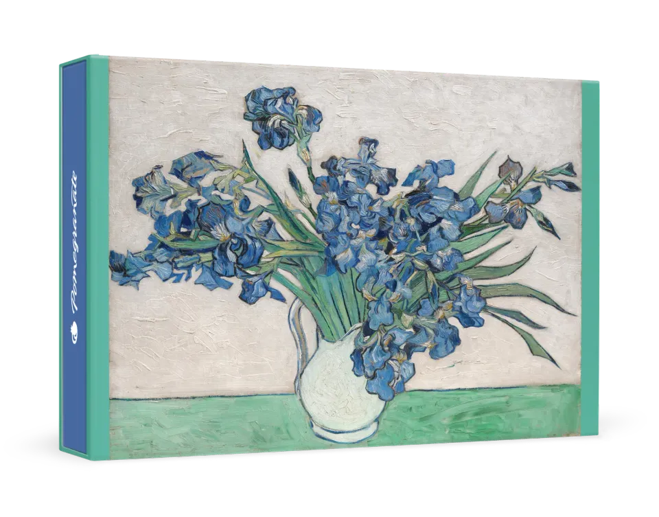 Pomegranate Van Gogh Irises takkekort æske blomster