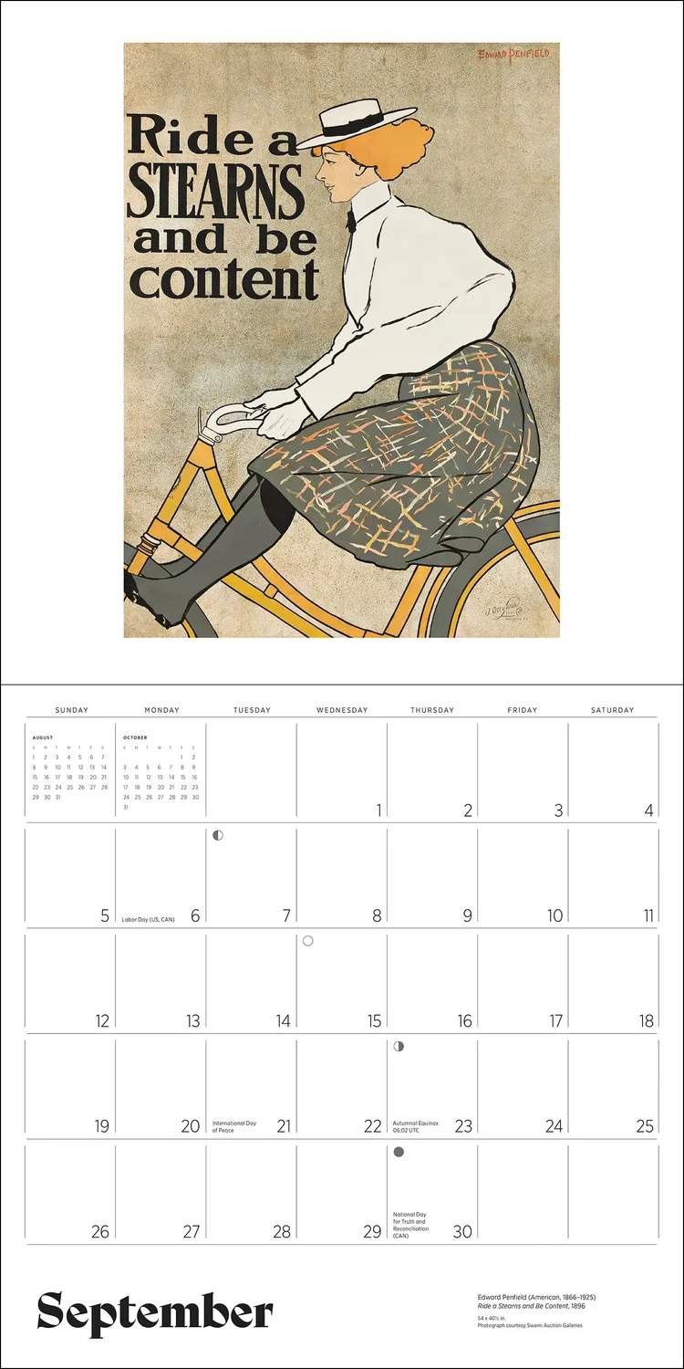 Pomegranate Bicycles Vintage Posters 2027 vægkalender