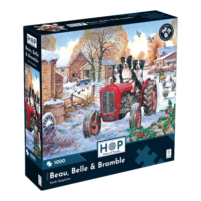 House of Puzzles Beau Belle Bramble puslespil 1000 brikker vinter