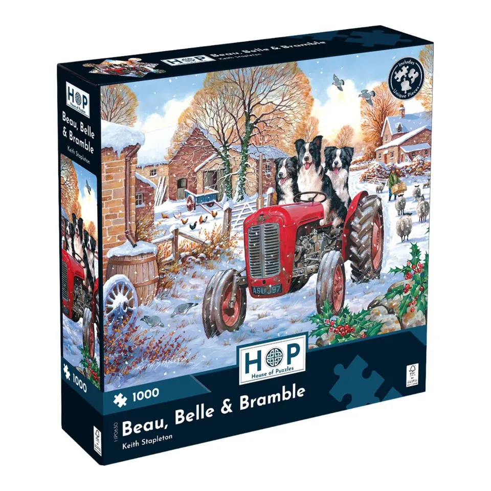 House of Puzzle Beau Belle & Bramble puslespil 1000 brikker vinter