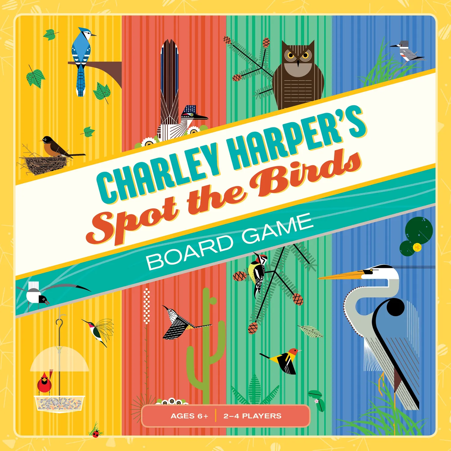 Pomegranate Charley Harper Spot the Birds brætspil fugle