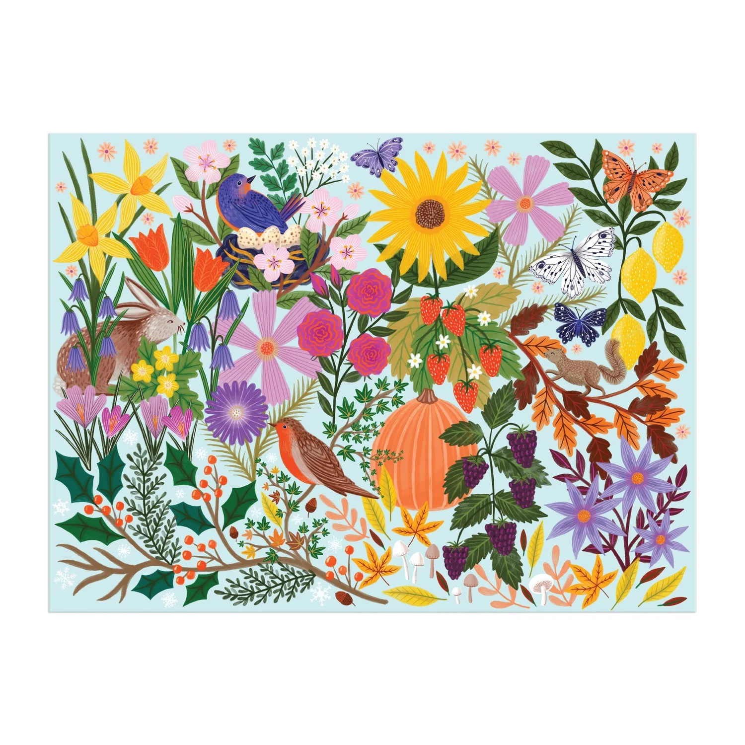 Good Puzzle Co. Seasons in Bloom puslespil 1000 brikker blomster