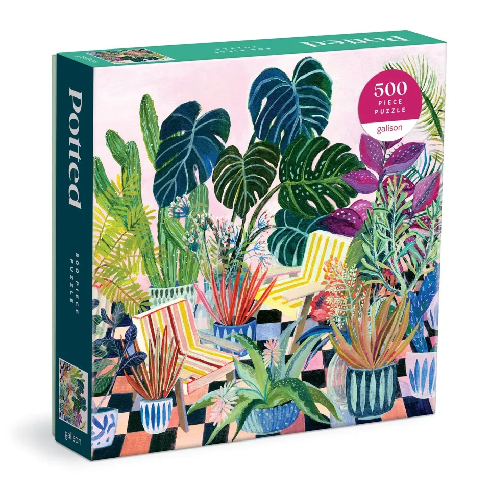Good Puzzle Co. Potted planter puslespil 500 brikker grøn