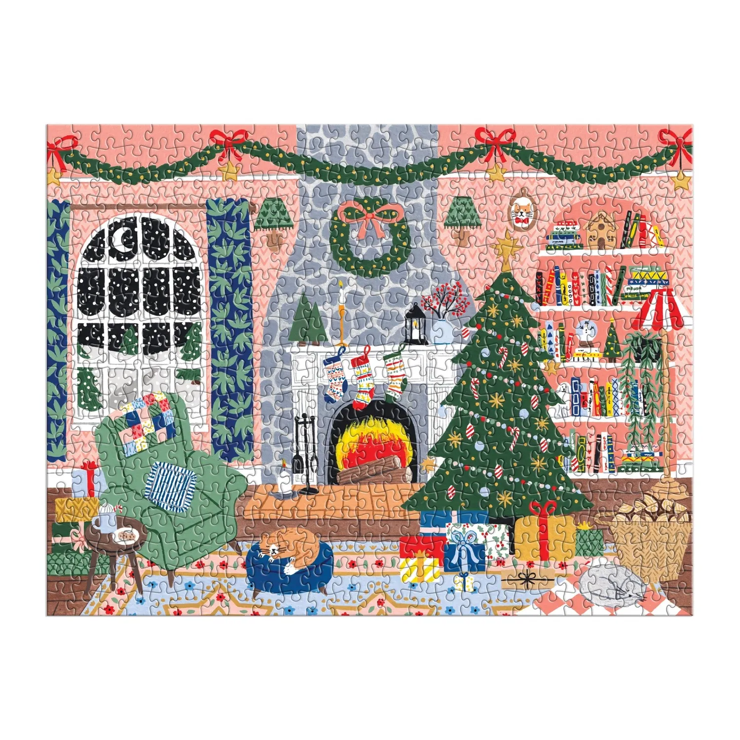 Galison Home for the Holidays adventspuslespil 500 brikker