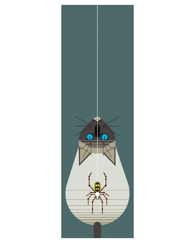 Pomegranate Charley Harper Along Came a Spider bogmærke kat