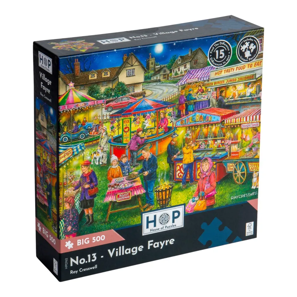 House of Puzzle Find the Difference Village Fayre BIG 500 puslespil