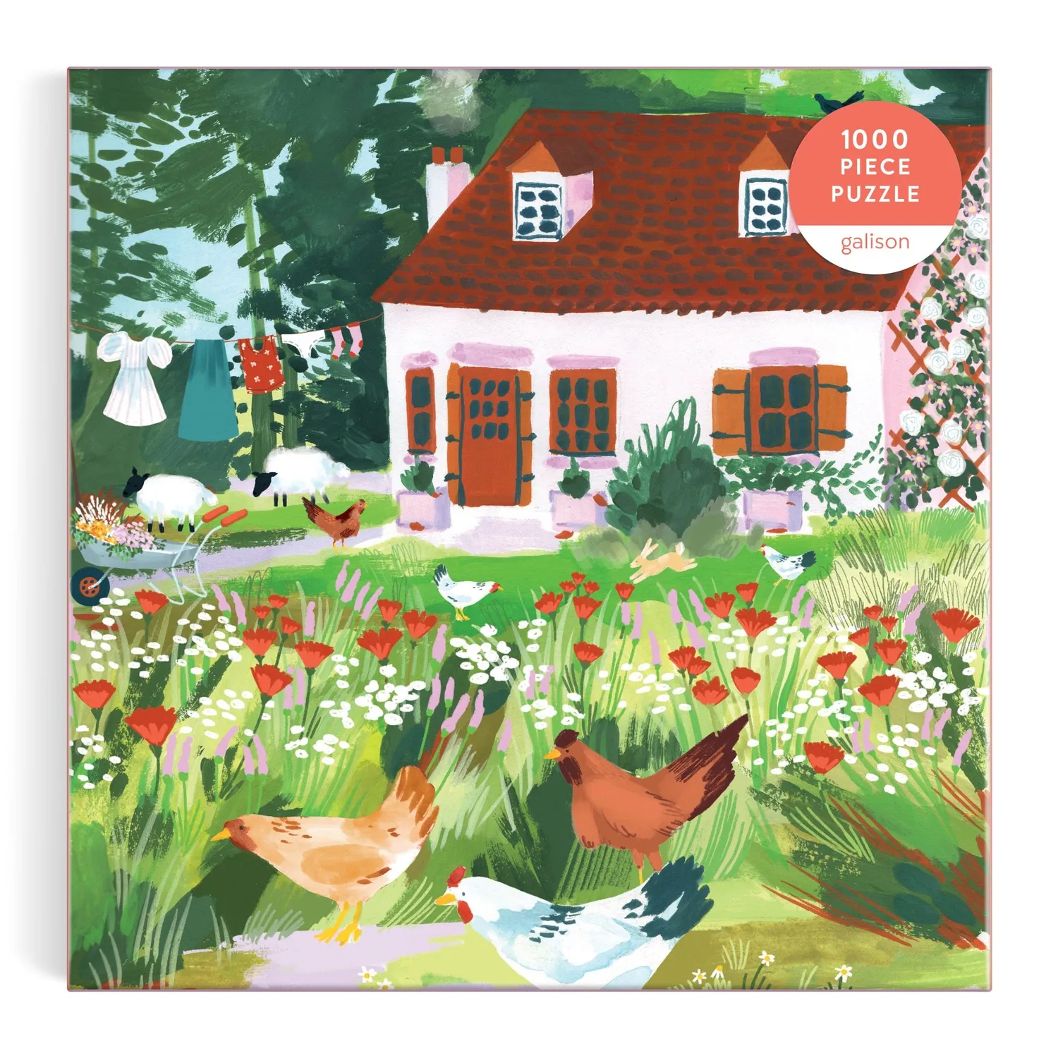 Galison Joanna Clay Cottage Wildflowers puslespil 1000 brikker