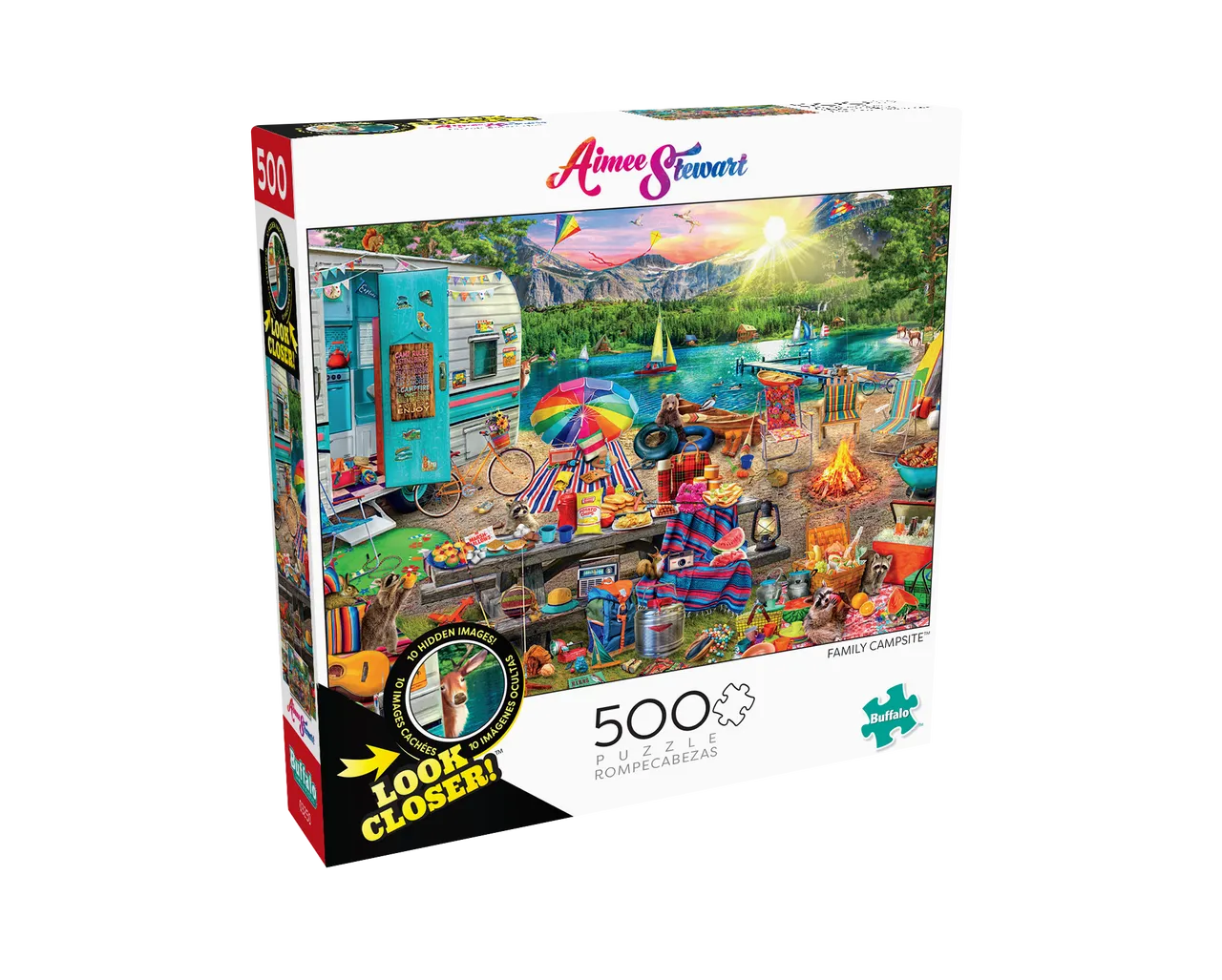 Buffalo Games Look Closer Family Campsite puslespil 500 brikker camping